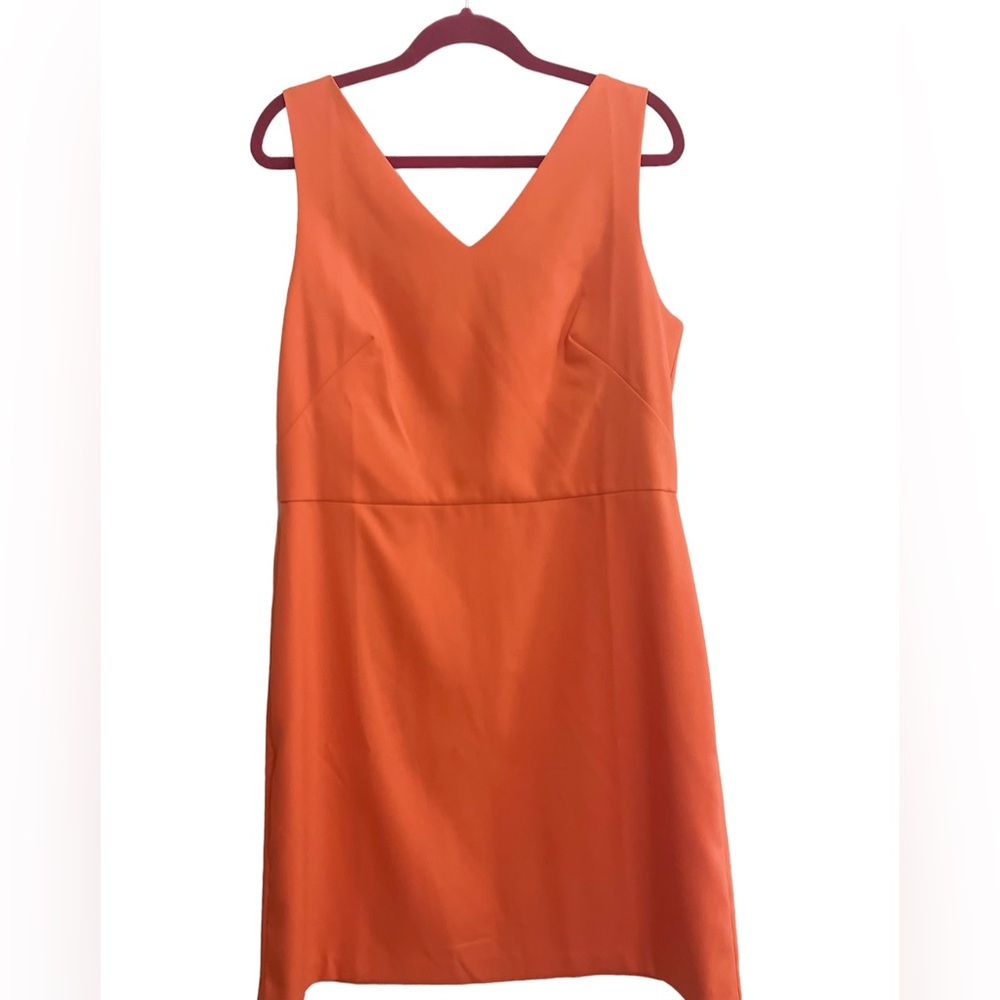 Loft Sleeveless V-Neck Shift Dress in Coral Women’s 12 NWT